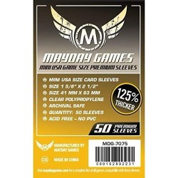 Clear Sleeves - Mini USA Game Size Premium (50) - Mayday Games (41x63 mm)