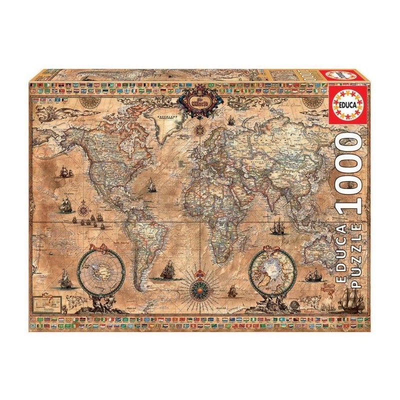 Puzzle 1'000 pièces - Mappemonde