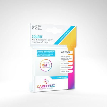 Matte Clear Sleeves - Big Square Card (50) - Gamegenic (71x71 mm)