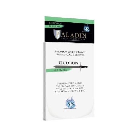 Clear Sleeves - Premium Queen Tarot Card (55) - Paladin (61x112 mm, Gudrun)
