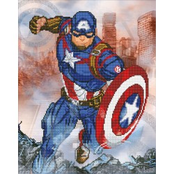 Marvel Avengers - Kit d'art broderie diamant Diamond Dotz - Captain America