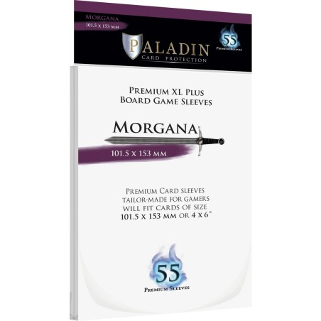 Premium Clear Sleeves - XL Plus Card (55) - Paladin (101.5x153 mm, Morgana)